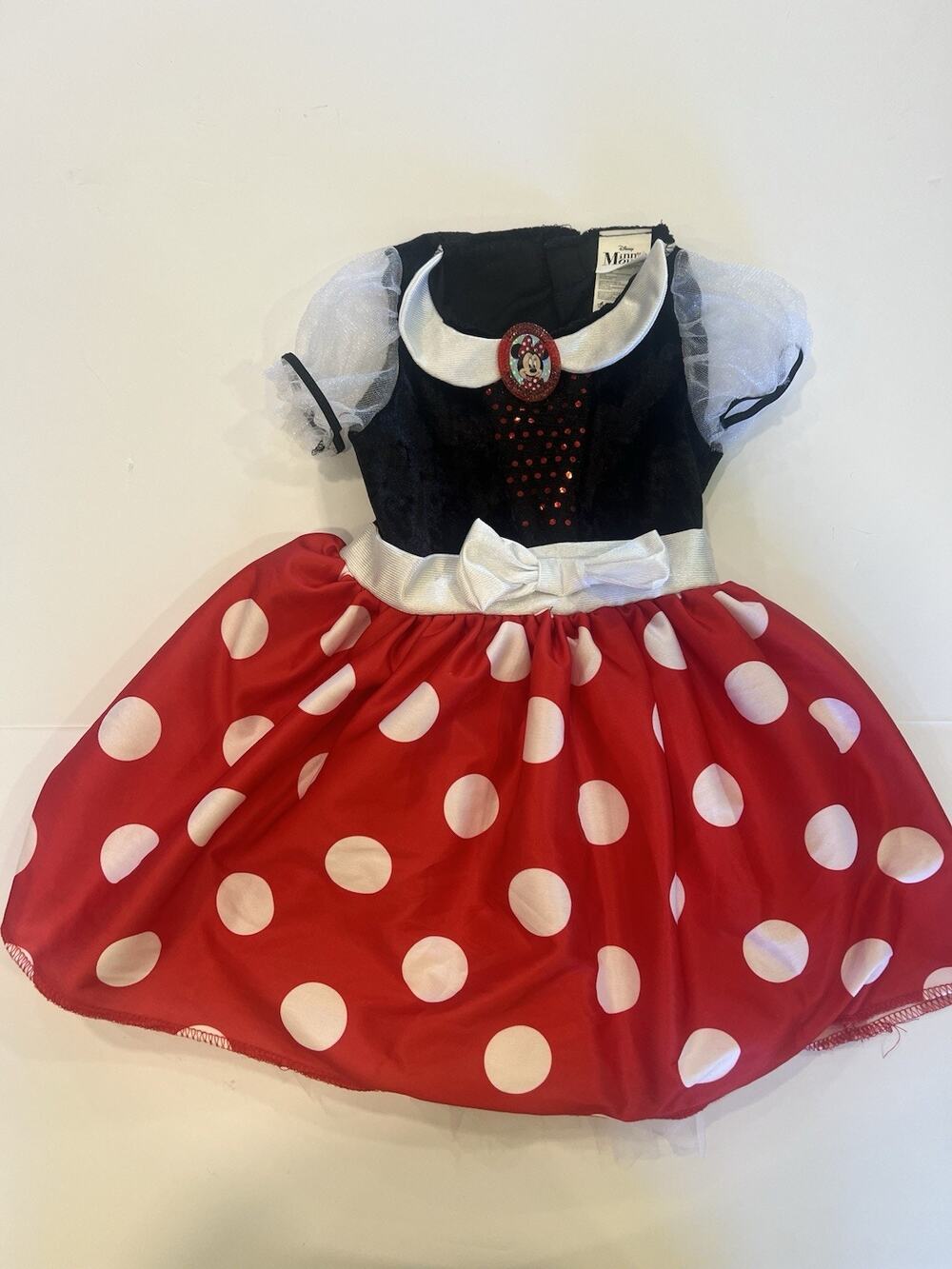 Disney Minnie Mouse Costume Dress 3T-4T Red/Black/White Halloween - 5036m XS